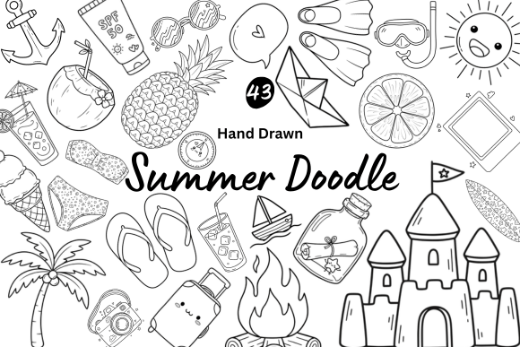 Download 43 Hand Drawn Summer Vacation Doodles - Doodle Collection