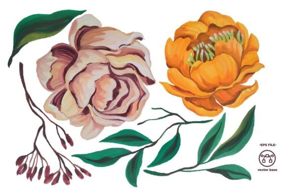 Download Watercolor Flower Elements - Premium Resources