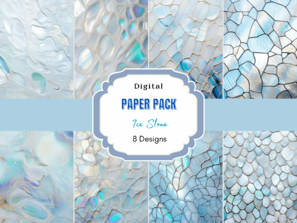 Download Ice Stone White Opal Digital Paper Pack - Opal Collection